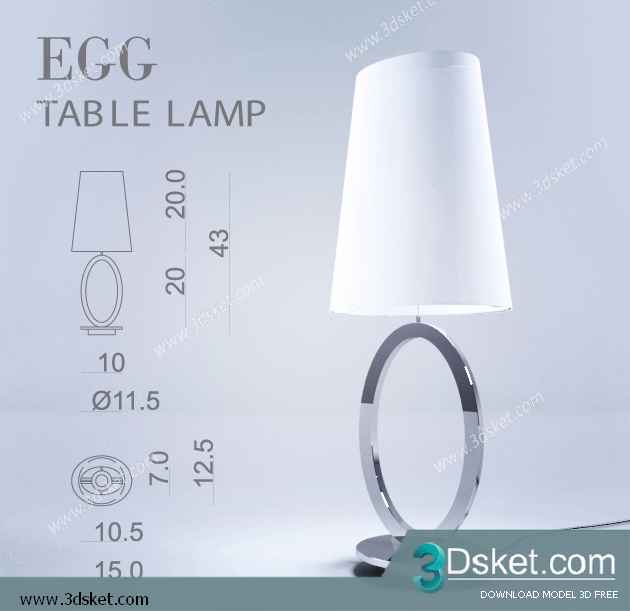 Free Download Table Lamp 3D Model 085