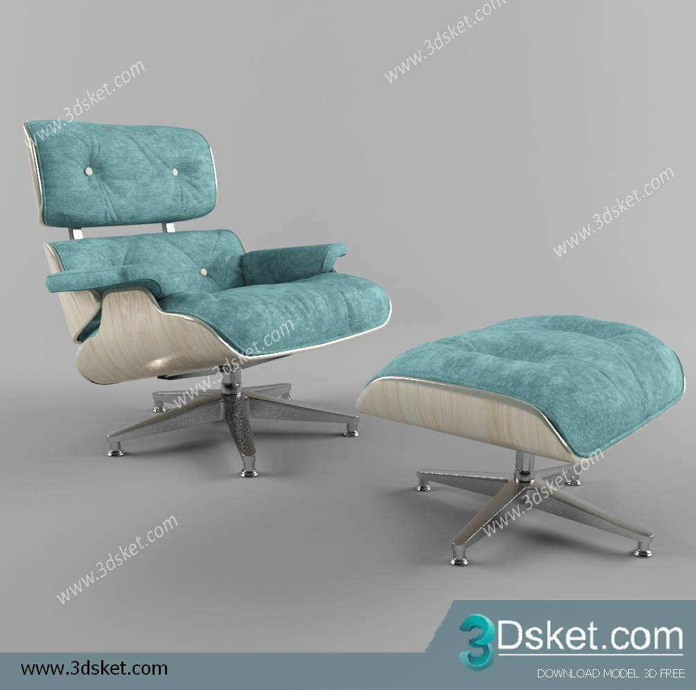 3D Model Arm Chair Free Download 171