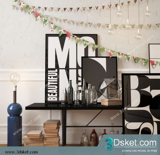 Free Download Decorative set 3D Model 0158