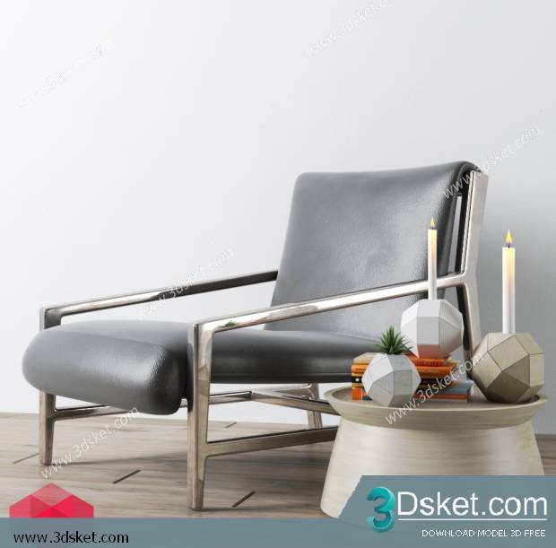 3D Model Arm Chair Free Download 172