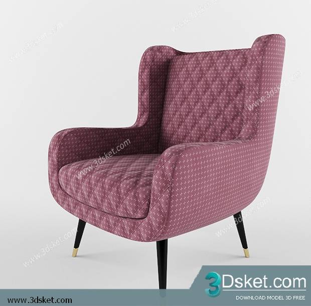 3D Model Arm Chair Free Download 175