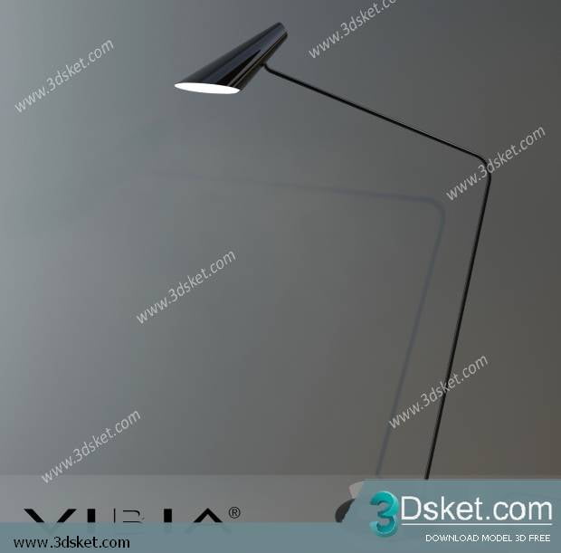 Free Download Floor Lamp 3D Model Đèn Sàn 022