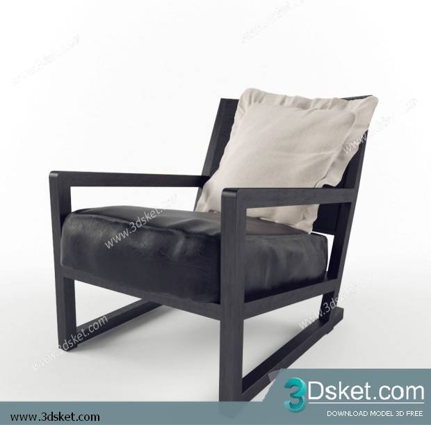 3D Model Arm Chair Free Download 176