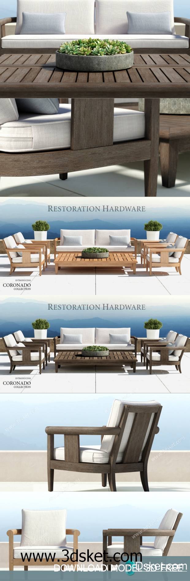 3D Model Arm Chair Free Download 179