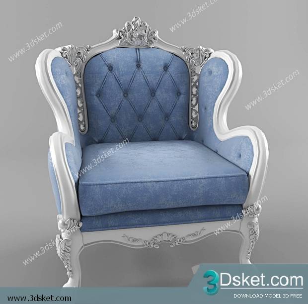3D Model Arm Chair Free Download 181