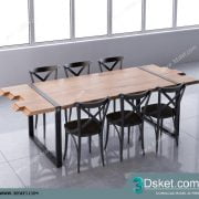 3D Model Table Chair Free Download 063