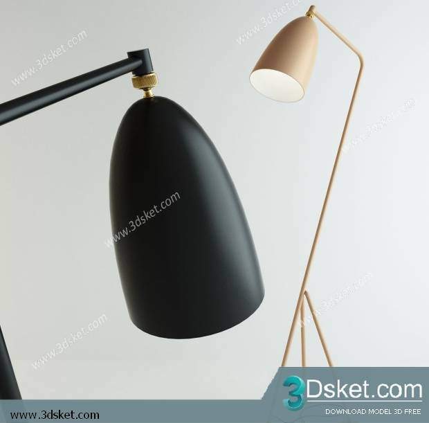 Free Download Floor Lamp 3D Model Đèn Sàn 001