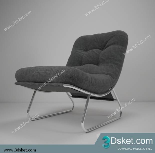 3D Model Arm Chair Free Download 194