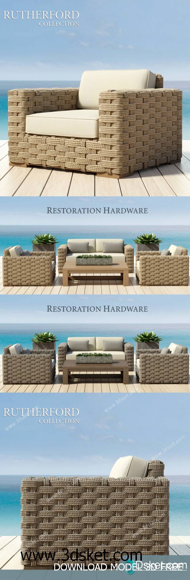 3D Model Arm Chair Free Download 196