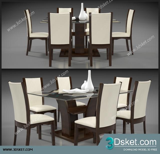 3D Model Table Chair Free Download 064 - Download 3D Model Free ...