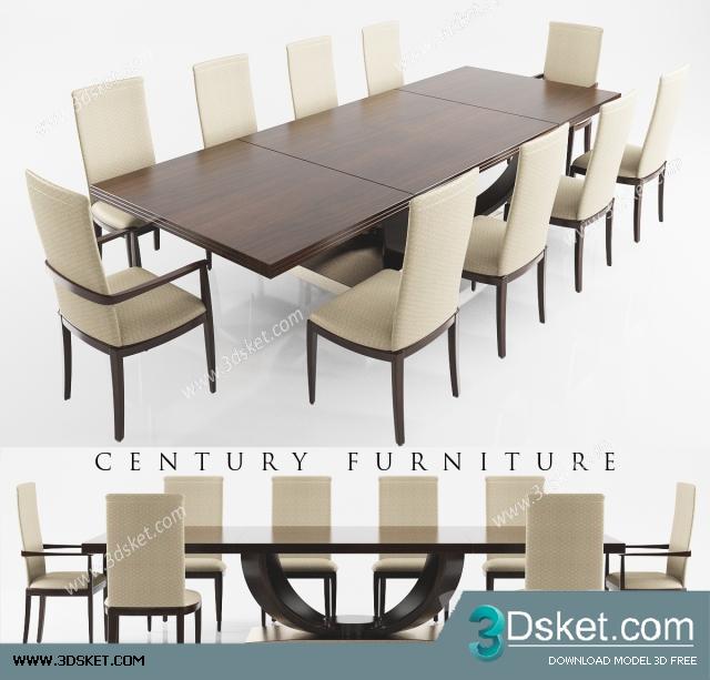 3D Model Table Chair Free Download 066