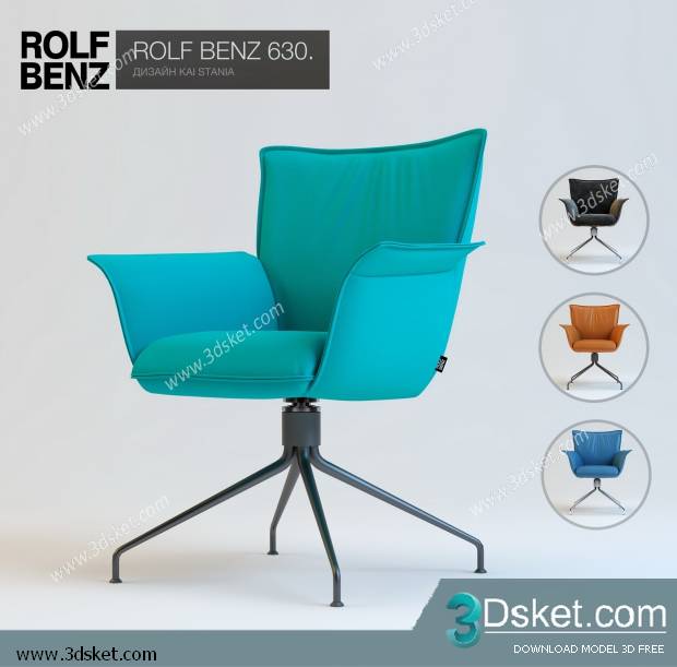 3D Model Arm Chair Free Download 204