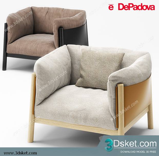 3D Model Arm Chair Free Download 206