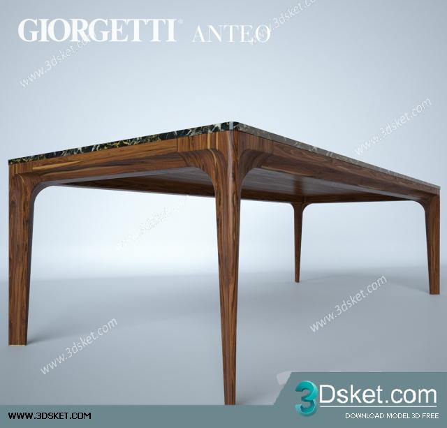 3D Model Table Chair Free Download 070