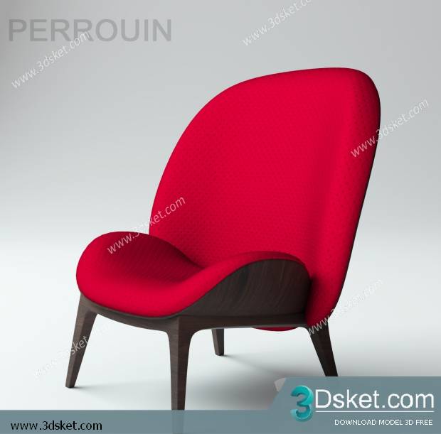 3D Model Arm Chair Free Download 208