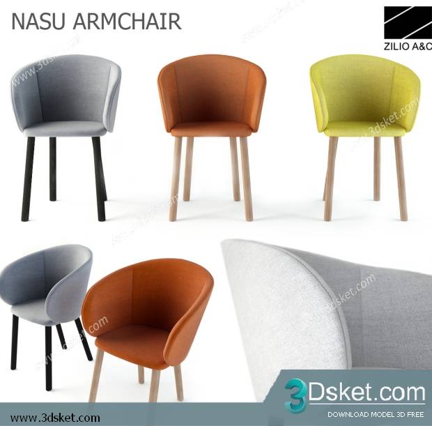 3D Model Arm Chair Free Download 209