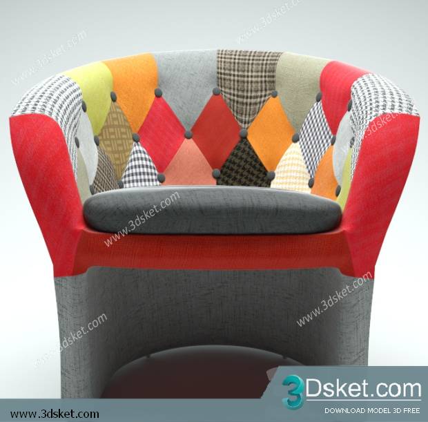 3D Model Arm Chair Free Download 219