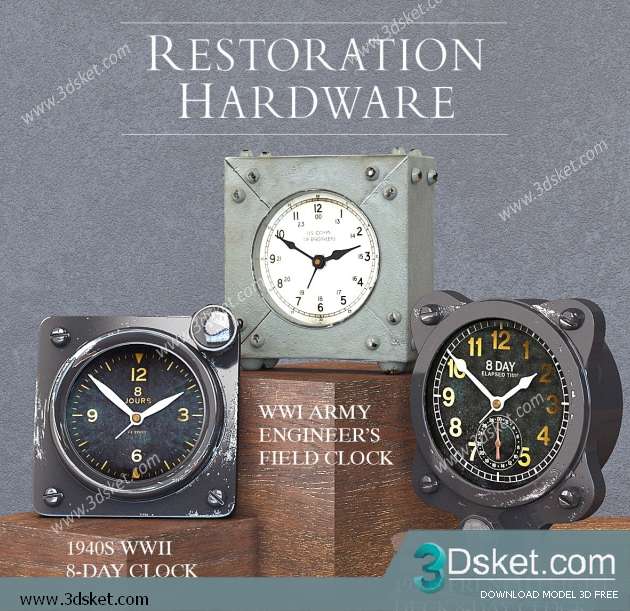 Free Download Decorative set 3D Model 0161