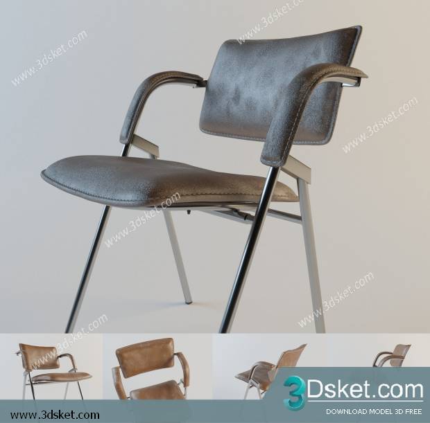 3D Model Arm Chair Free Download 222