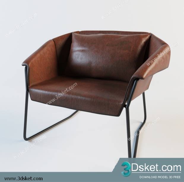 3D Model Arm Chair Free Download 224
