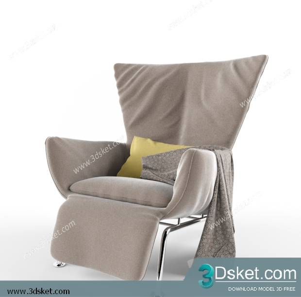 3D Model Arm Chair Free Download 227