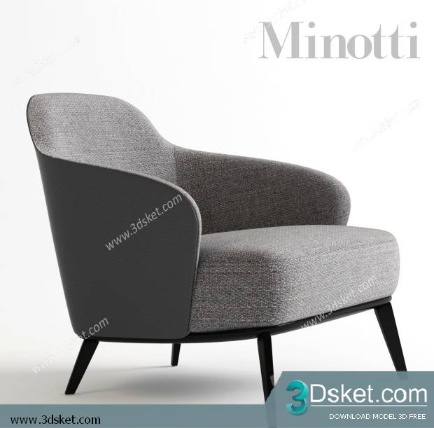 3D Model Arm Chair Free Download 228