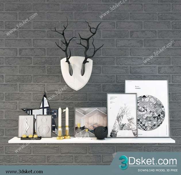 Free Download Decorative set 3D Model 0163