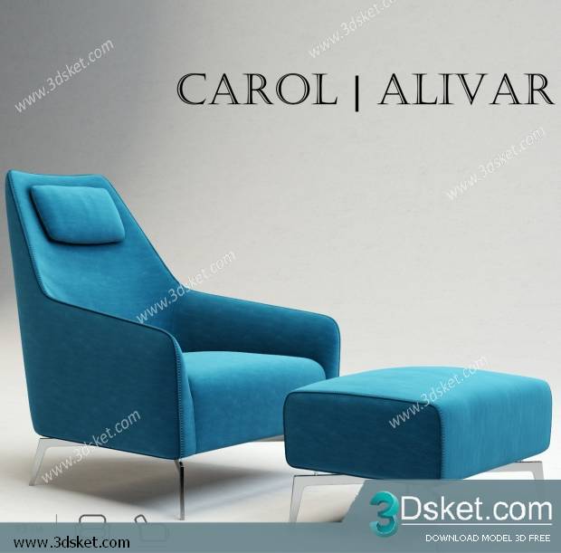 3D Model Arm Chair Free Download 230