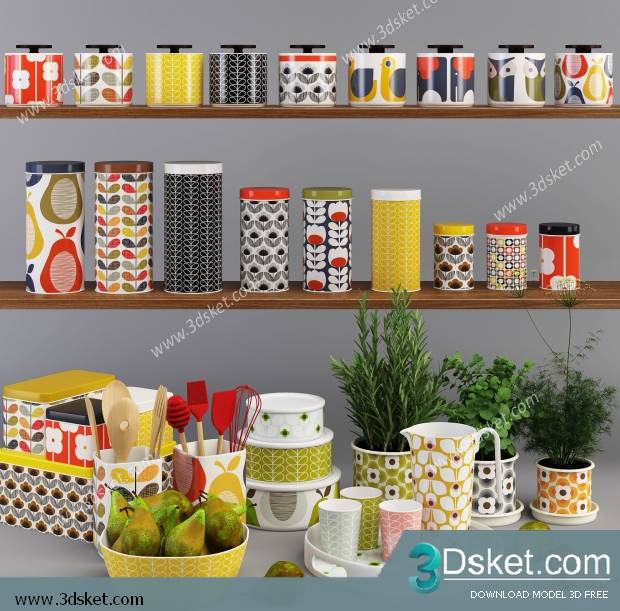 Free Download 3D Models Tableware Kitchen 0114