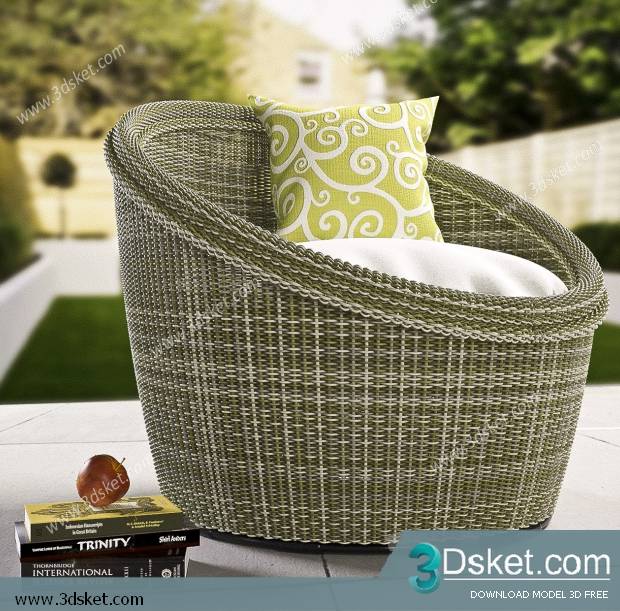 3D Model Arm Chair Free Download 232