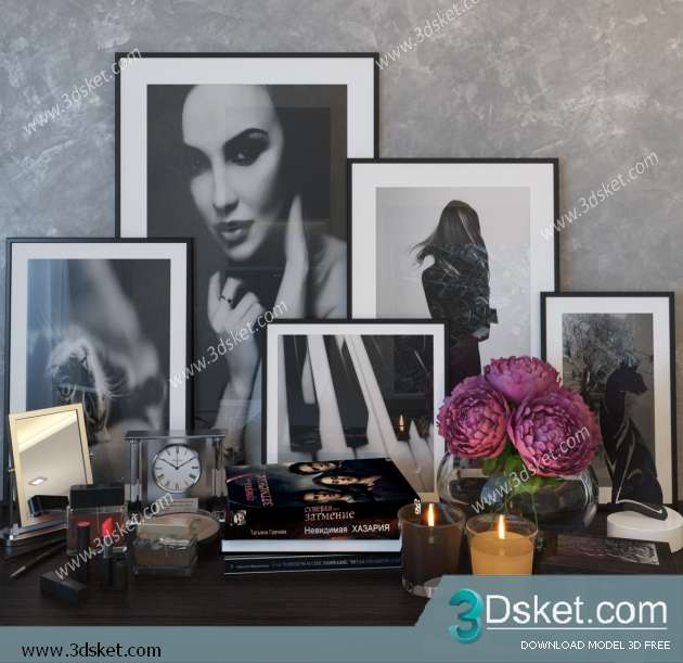 Free Download Decorative set 3D Model 0164