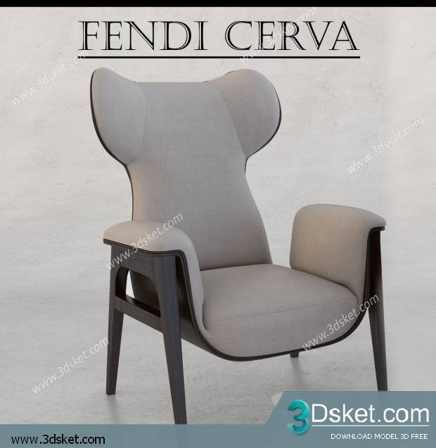 3D Model Arm Chair Free Download 235
