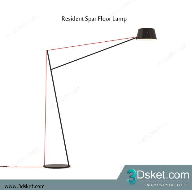 Free Download Floor Lamp 3D Model Đèn Sàn 029