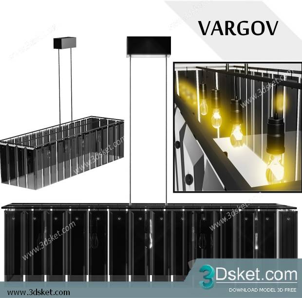 Free Download Ceiling Light 3D Model 0126