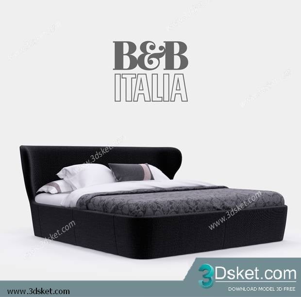 3D Model Bed Free Download Giường 140