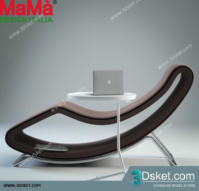 3D Model Table Chair Free Download 073