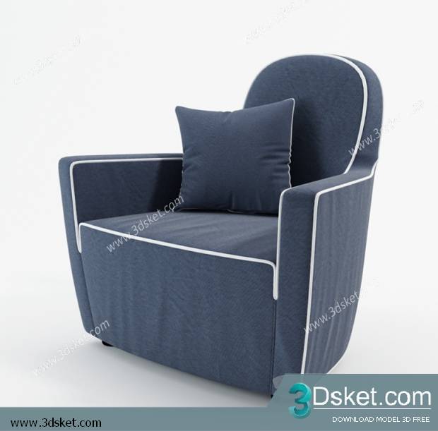 3D Model Arm Chair Free Download 236