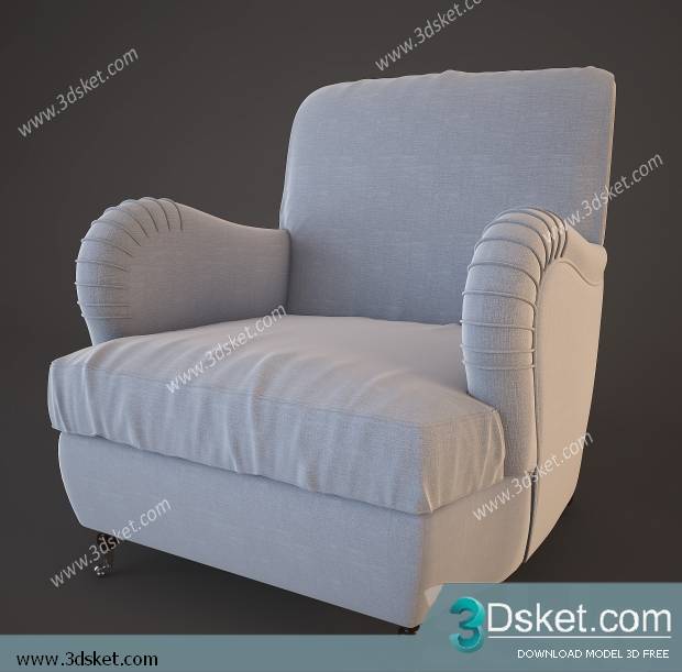 3D Model Arm Chair Free Download 237
