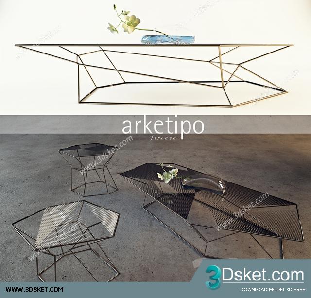 3D Model Table Chair Free Download 074