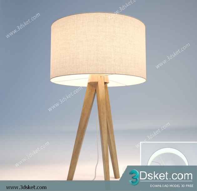 Free Download Table Lamp 3D Model 0177