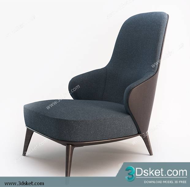 3D Model Arm Chair Free Download 241