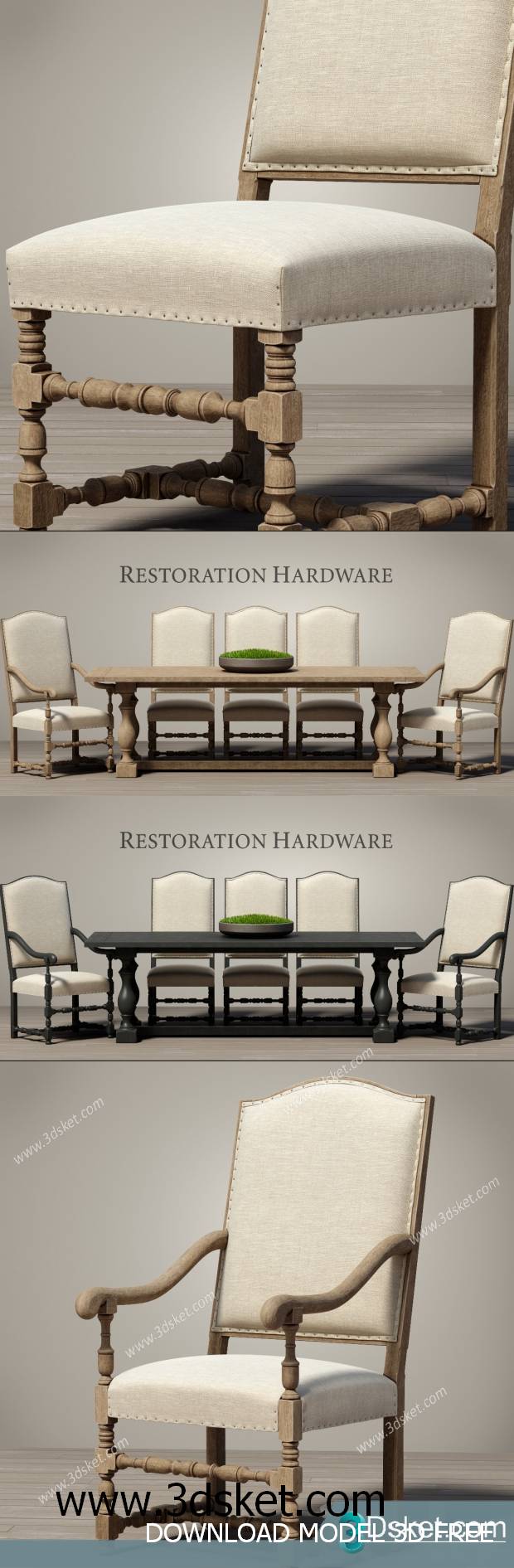 3D Model Arm Chair Free Download 243