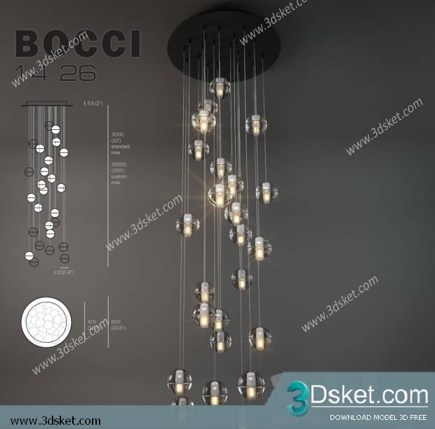 Free Download Ceiling Light 3D Model 0131