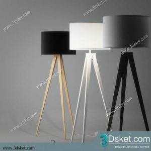 Free Download Floor Lamp 3D Model Đèn Sàn 032