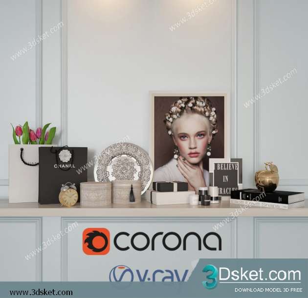 Free Download Decorative set 3D Model 0178