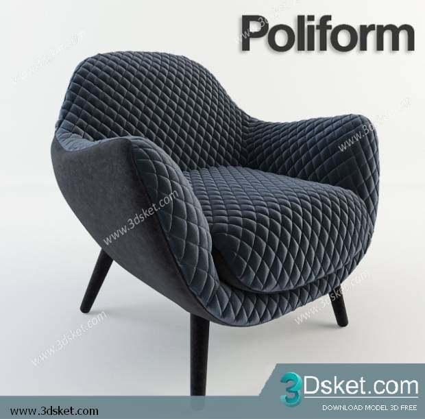 3D Model Arm Chair Free Download 246