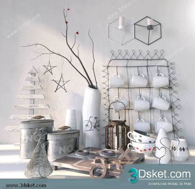 Free Download Decorative set 3D Model 0179