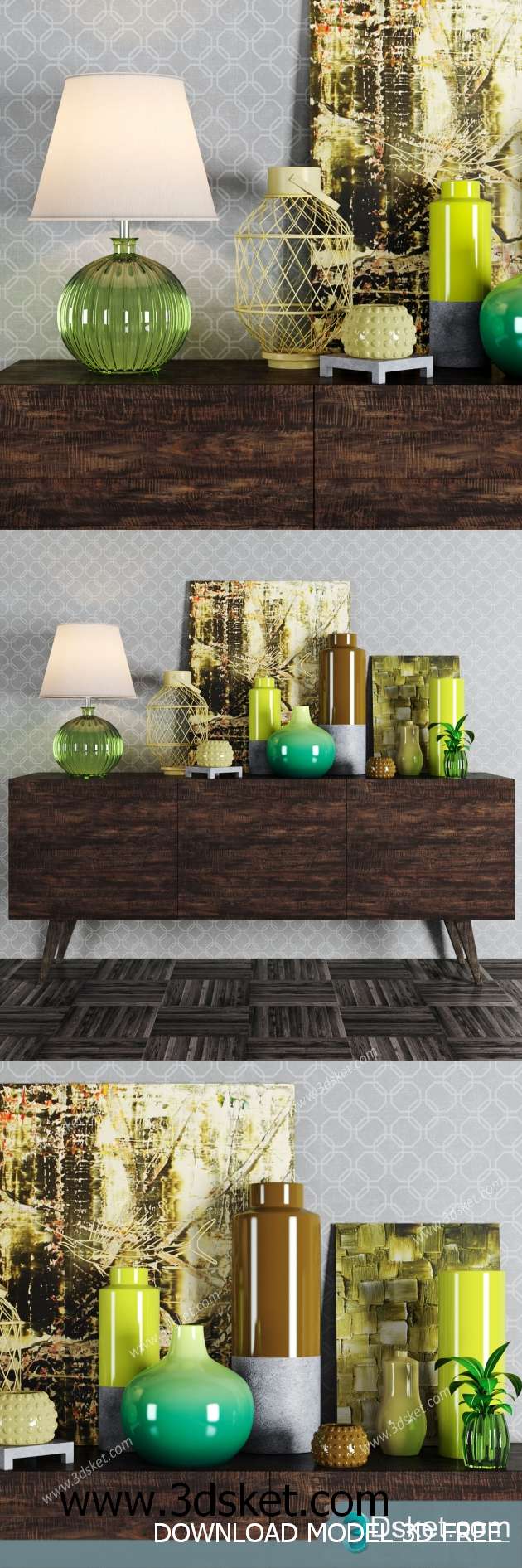 Free Download Decorative set 3D Model 0180