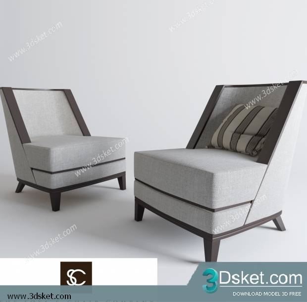 3D Model Arm Chair Free Download 252