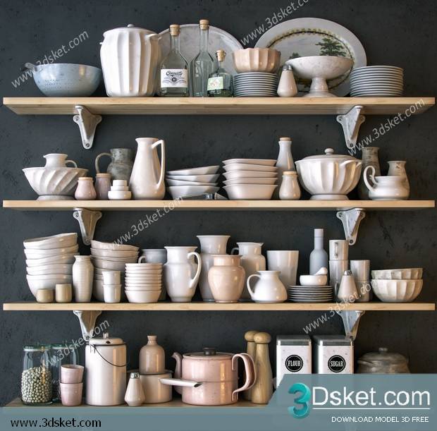 Free Download 3D Models Tableware Kitchen 0123